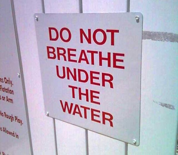 älä hengitä veden alla