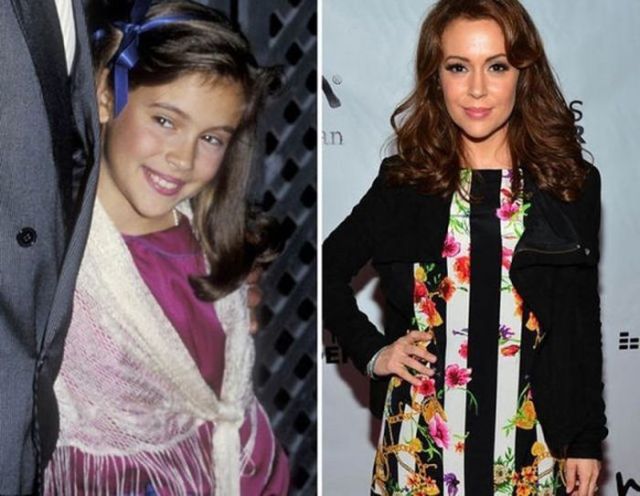 Alyssa Milano 1984 and now