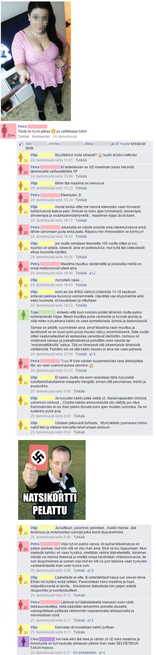 selfietikku tuhoaa maailman