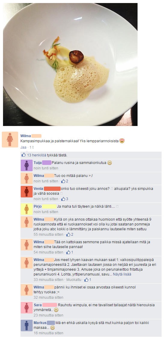 viiden tähden gurmee annos