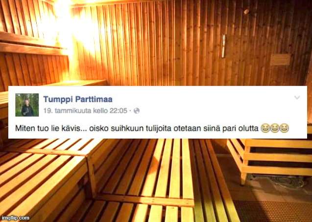 Feissarimokat Suomalaisen Miehen Saunaan Ja Suihkuun Menemisess On Feissarimokat Suomalaisen Miehen Saunaan Ja Suihkuun Menemisess On