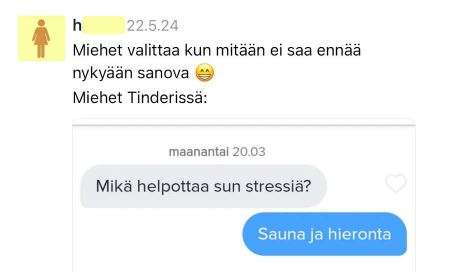 miehet tinderissä