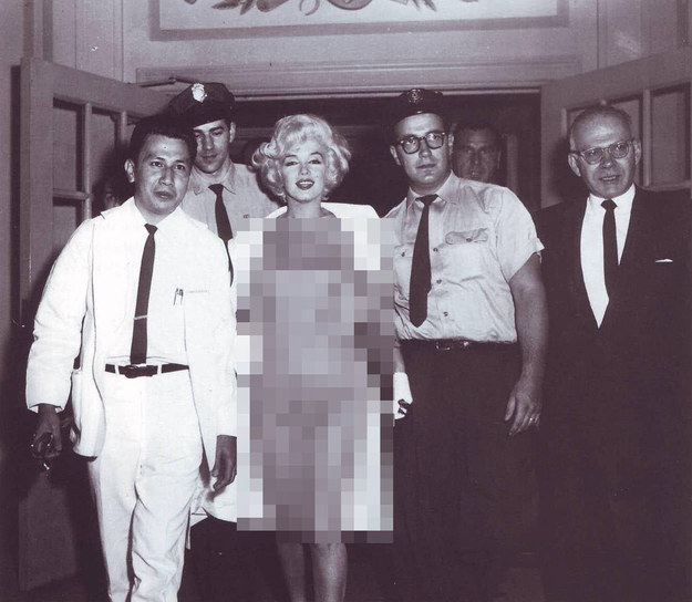 And Marilyn Monroe’s skin tone dress.
